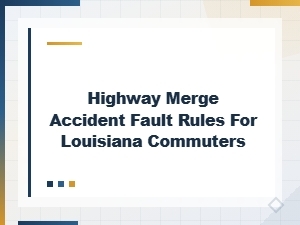 Highway Merge Accident Fault Rules in Louisiana