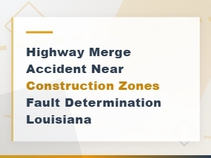 Highway Merge Accident Near Construction Zones Fault Determination Louisiana